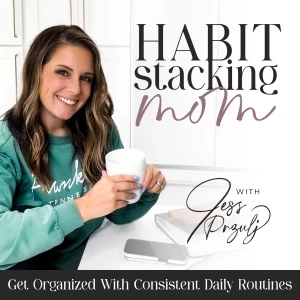 Habit Stacking Mom | Consistency, Routines, Schedule, Overwhelm, Organization, Balance, Goals, SAHM