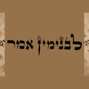 לבנימין אמר - תפילות עם בנימין אפלבוים